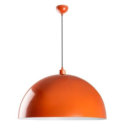 Opviq Lustre orange élégant, corps en métal, diamètre 60 cm, hauteur : 35 cm, hauteur réglable 45-135 cm, culot E27, max. 40 W, parfait pour les espaces de vie modernes Opviq Lustre orange élégant, corps en métal, diamètre 60 cm, hauteur : 35 cm, hauteur réglable 45-135 cm, culot E27, max. 40 W, parfait pour les espaces de vie modernes