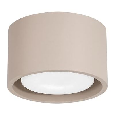 SOLLUX lighting Plafonnier rond plat Gx53 LED 1 lumière Modo taupe SOLLUX lighting Plafonnier rond plat Gx53 LED 1 lumière Modo taupe