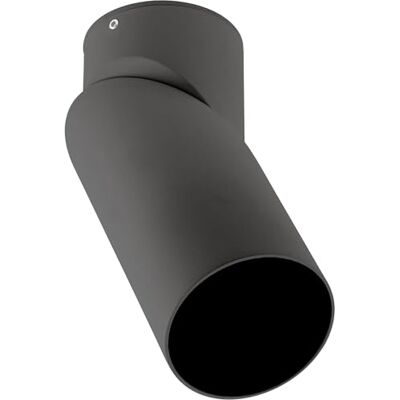 GTV Spot de Plafond Orientable VIRGO, Luminaire Cylindrique en Aluminium, Pour Ampoule GU10, Max 20W, 220-240V, Design Moderne pour Éclairage d'Accentuation, Noir GTV Spot de Plafond Orientable VIRGO, Luminaire Cylindrique en Aluminium, Pour Ampoule GU10, Max 20W, 220-240V, Design Moderne pour Éclairage d'Accentuation, Noir