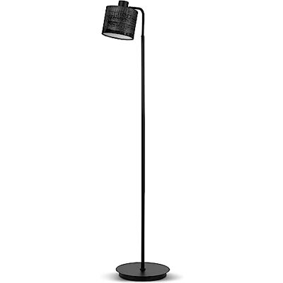 REV Lampadaire avec abat-jour en velours Design moderne Montage facile Idéal pour bureau, chambre à coucher et salon Culot E27 Noir REV Lampadaire avec abat-jour en velours Design moderne Montage facile Idéal pour bureau, chambre à coucher et salon Culot E27 Noir