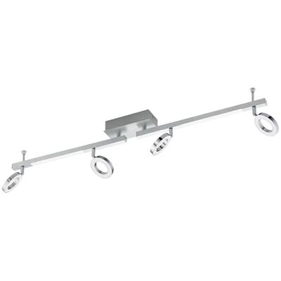 EGLO LED plafonnier Cardillo, lampe de plafond 4 flammes, projecteur de plafond en alu, métal et plastique, lampe de salon chromée, lampe LED de couloir blanc chaud EGLO LED plafonnier Cardillo, lampe de plafond 4 flammes, projecteur de plafond en alu, métal et plastique, lampe de salon chromée, lampe LED de couloir blanc chaud