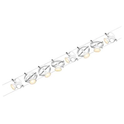 Paulmann 94492 Cardan DC Câble métallique extensible Blanc 8 x 7 W Paulmann 94492 Cardan DC Câble métallique extensible Blanc 8 x 7 W