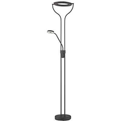 WOFI REMY Lampe sur pied en verre Noir 22 W H 180 cm x L 30 cm WOFI REMY Lampe sur pied en verre Noir 22 W H 180 cm x L 30 cm