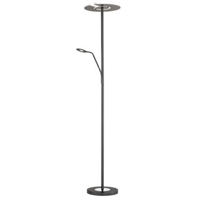 Fischer & Honsel Dent 40318 Lampadaire à 2 lampes avec lampadaire et bras de lecture, intensité variable séparément en continu, avec variateur d'intensité, métal et verre, noir mat et chromé, hauteur Fischer & Honsel Dent 40318 Lampadaire à 2 lampes avec lampadaire et bras de lecture, intensité variable séparément en continu, avec variateur d'intensité, métal et verre, noir mat et chromé, hauteur