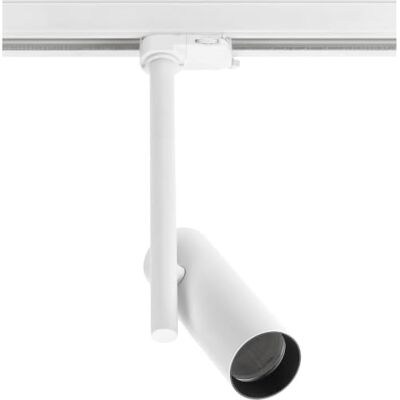 GTV Spot sur Rail Orientable GROSSO, Luminaire pour Système Triphasé, Douille GU10 max 20W, Tête Pivotante, Corps en Aluminium, Diffuseur Inclus, Éclairage Moderne, Blanc GTV Spot sur Rail Orientable GROSSO, Luminaire pour Système Triphasé, Douille GU10 max 20W, Tête Pivotante, Corps en Aluminium, Diffuseur Inclus, Éclairage Moderne, Blanc