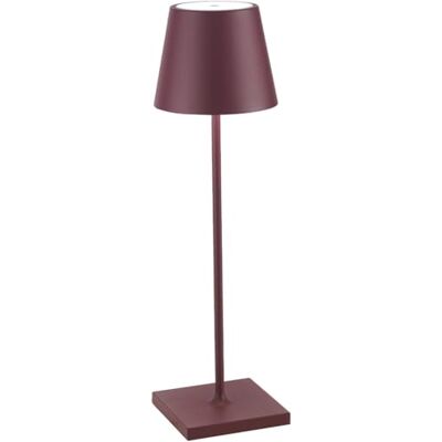 Zafferano , Poldina Pro, Lampe de Table Rechargeable et Sans Fil avec Contrôle Tactile, Utilisable également comme Lampe d'Extérieur, Dimmer 2200-3000 K, Hauteur 38 cm, Couleur Bordeaux Zafferano , Poldina Pro, Lampe de Table Rechargeable et Sans Fil avec Contrôle Tactile, Utilisable également comme Lampe d'Extérieur, Dimmer 2200-3000 K, Hauteur 38 cm, Couleur Bordeaux