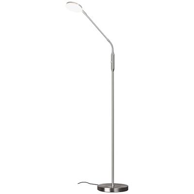 Fischer & Honsel Sorento Lampadaire, couleur nickel mat, largeur : 23 cm, hauteur : 138 cm, A : 45 cm, avec bouton poussoir et intensité variable en continu, température de couleur réglable sur 3 Fischer & Honsel Sorento Lampadaire, couleur nickel mat, largeur : 23 cm, hauteur : 138 cm, A : 45 cm, avec bouton poussoir et intensité variable en continu, température de couleur réglable sur 3