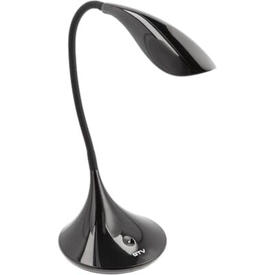 GTV HALLEY Lampe de bureau LED 8 W 500 lm 4000 K Blanc neutre Lampe de table à intensité variable 3 niveaux avec col de cygne Bras flexible Lampe de bureau minimaliste Interrupteur tactile Noir GTV HALLEY Lampe de bureau LED 8 W 500 lm 4000 K Blanc neutre Lampe de table à intensité variable 3 niveaux avec col de cygne Bras flexible Lampe de bureau minimaliste Interrupteur tactile Noir