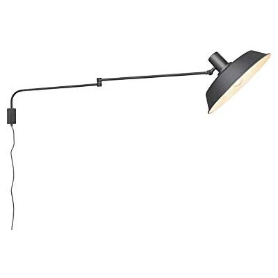 Trio Leuchten Applique murale Bolder 200300132 en métal noir mat sauf 1 ampoule E27 Trio Leuchten Applique murale Bolder 200300132 en métal noir mat sauf 1 ampoule E27