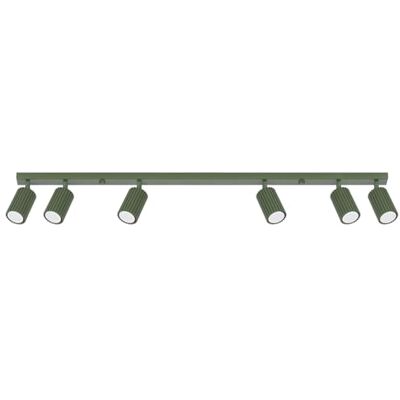 SOLLUX lighting Plafonnier LED Spot de Plafond en Aluminium 6 Abat-jours 117 x 6,5 x 16,5 cm Karbon Vert Olive SOLLUX lighting Plafonnier LED Spot de Plafond en Aluminium 6 Abat-jours 117 x 6,5 x 16,5 cm Karbon Vert Olive