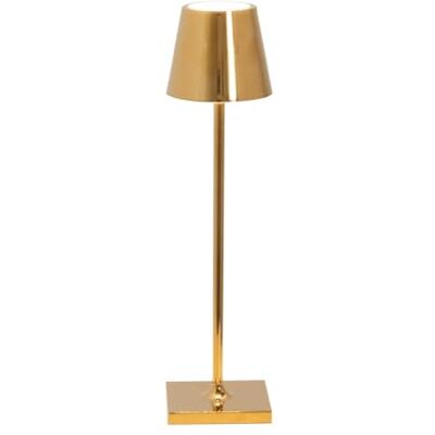 Zafferano , Lampe Poldina Micro avec Finition Or Brillant, Lampe de Table Rechargeable et Sans Fil avec Contrôle Tactile, Utilisable comme Lampe d'Intérieur, Dimmer 2200-3000 K, Hauteur 27,5 cm Zafferano , Lampe Poldina Micro avec Finition Or Brillant, Lampe de Table Rechargeable et Sans Fil avec Contrôle Tactile, Utilisable comme Lampe d'Intérieur, Dimmer 2200-3000 K, Hauteur 27,5 cm