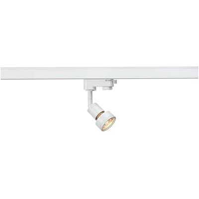 SLV PURI Spot LED sur rail rotatif et orientable à 3 phases, spot de plafond, système de rail, éclairage intérieur, GU10, blanc, avec adaptateur 3 phases SLV PURI Spot LED sur rail rotatif et orientable à 3 phases, spot de plafond, système de rail, éclairage intérieur, GU10, blanc, avec adaptateur 3 phases