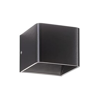 Fischer & Honsel Applique murale Dan 1 x LED 4,5 W anodisée noire 30257 10 x 8 cm (L x l x h) 500 lm 3000 K Fischer & Honsel Applique murale Dan 1 x LED 4,5 W anodisée noire 30257 10 x 8 cm (L x l x h) 500 lm 3000 K