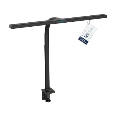 Digitus Lampe de bureau LED – 2 400 lumens – 80 cm de large – 16 W – Noir 1 000 lux – température de couleur à 4 niveaux – intensité réglable – commande tactile – bras flexible – pied à pince Digitus Lampe de bureau LED – 2 400 lumens – 80 cm de large – 16 W – Noir 1 000 lux – température de couleur à 4 niveaux – intensité réglable – commande tactile – bras flexible – pied à pince