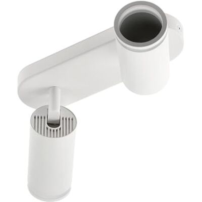 GTV Plafonnier SOLIS orientable 2 x GU10 Spot de plafond à 2 ampoules blanches Spot mural rotatif pour cuisine, chambre à coucher, salon (sans ampoule) GTV Plafonnier SOLIS orientable 2 x GU10 Spot de plafond à 2 ampoules blanches Spot mural rotatif pour cuisine, chambre à coucher, salon (sans ampoule)