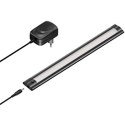 ledscom.de Luminaire d'agencement LED SIRIS noir mat avec bloc d'alimentation, plat, 30cm, 370lm, blanc ledscom.de Luminaire d'agencement LED SIRIS noir mat avec bloc d'alimentation, plat, 30cm, 370lm, blanc