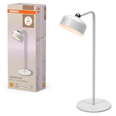 OSRAM Luminaire LED blanc, 3000 K, 100 lm, dimmable, fonction tactile, USB 250 mAh, batterie rechargeable, IP20, pour table, mur ou veilleuse OSRAM Luminaire LED blanc, 3000 K, 100 lm, dimmable, fonction tactile, USB 250 mAh, batterie rechargeable, IP20, pour table, mur ou veilleuse