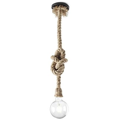 wonderlamp Suspension en corde rustique E27, marron, 150 cm (W-A000051) wonderlamp Suspension en corde rustique E27, marron, 150 cm (W-A000051)