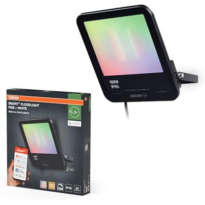 OSRAM Projecteur LED SMART+ Matter Floodlight, 30W, 2400lm, RGBW 16 millions de couleurs, 3000K, WiFi, Matter, Alexa/Google, IP65 OSRAM Projecteur LED SMART+ Matter Floodlight, 30W, 2400lm, RGBW 16 millions de couleurs, 3000K, WiFi, Matter, Alexa/Google, IP65