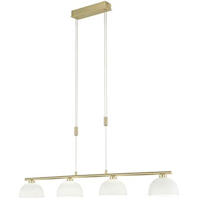 Fischer & Honsel Fischer Honsel Avignon 60191 Lampe Plafond Suspension à 4 LED 6 W Laiton réglable en hauteur 115,5 x 164,5 cm Fischer & Honsel Fischer Honsel Avignon 60191 Lampe Plafond Suspension à 4 LED 6 W Laiton réglable en hauteur 115,5 x 164,5 cm