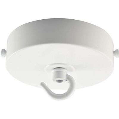 ElekTek Rosace de plafond à dessus plat de 100 mm de diamètre à patte de fixation et crochet. Idéale pour les appareils d’éclairage et chandeliers suspendus. Finis thermolaqués Blanc Éclatant ElekTek Rosace de plafond à dessus plat de 100 mm de diamètre à patte de fixation et crochet. Idéale pour les appareils d’éclairage et chandeliers suspendus. Finis thermolaqués Blanc Éclatant