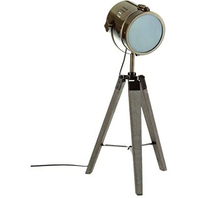 ATMOSPHERA CREATEUR D'INTERIEUR Atmosphera Lampe Trépied Ebor Style Industriel, Bronze et Bois H 68 cm, Spot Orientable Pour Salon, Chambre, Bureau ATMOSPHERA CREATEUR D'INTERIEUR Atmosphera Lampe Trépied Ebor Style Industriel, Bronze et Bois H 68 cm, Spot Orientable Pour Salon, Chambre, Bureau