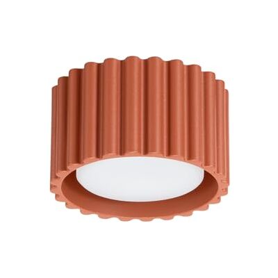SOLLUX lighting Plafonnier Spot de plafond en aluminium 1 flamme Ampoule LED Aura Ocre Rouge SOLLUX lighting Plafonnier Spot de plafond en aluminium 1 flamme Ampoule LED Aura Ocre Rouge