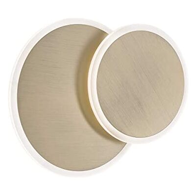 WOFI Applique murale Sutter 2 ampoules Doré H 6,5 cm x l 25 cm x L 25 cm WOFI Applique murale Sutter 2 ampoules Doré H 6,5 cm x l 25 cm x L 25 cm