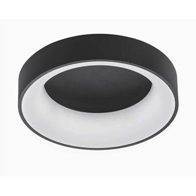 WOFI Cameron Plafonnier en plastique 26 W Noir H 11,5 cm x L 45 cm WOFI Cameron Plafonnier en plastique 26 W Noir H 11,5 cm x L 45 cm