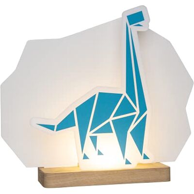 elobra Lampe pour chambre d'enfant Dino Dinopoly Lampe de table LED Lampe de chevet Pour chambre d'enfant et chambre de bébé Bleu elobra Lampe pour chambre d'enfant Dino Dinopoly Lampe de table LED Lampe de chevet Pour chambre d'enfant et chambre de bébé Bleu