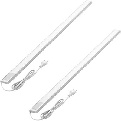 Oktaplex lighting Oktaplex Riva Lot de 2 spots LED plats sous meuble de cuisine Blanc chaud 90 cm 1110 lm Avec interrupteur 15 W 230 V Argenté Oktaplex lighting Oktaplex Riva Lot de 2 spots LED plats sous meuble de cuisine Blanc chaud 90 cm 1110 lm Avec interrupteur 15 W 230 V Argenté