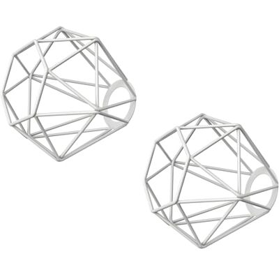 ledscom.de 2 abat-jours en forme de cage, blancs, 160 mm de diamètre ledscom.de 2 abat-jours en forme de cage, blancs, 160 mm de diamètre