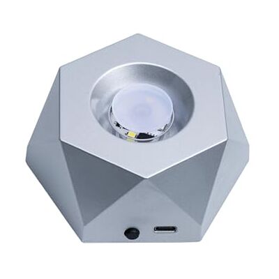 Alksubbm Base de lampe en cristaux tactiles, rotation multiface argentée Luminosité réglable pour la décoration de la maison et l'affichage de bijoux dans différents paramètres avec des designs Alksubbm Base de lampe en cristaux tactiles, rotation multiface argentée Luminosité réglable pour la décoration de la maison et l'affichage de bijoux dans différents paramètres avec des designs