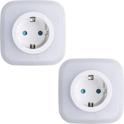 SEBSON Veilleuse LED avec prise – Lot de 2 – Capteur crépusculaire Connecteur intermédiaire, connexion USB-C USB-A, interrupteur Blanc chaud SEBSON Veilleuse LED avec prise – Lot de 2 – Capteur crépusculaire Connecteur intermédiaire, connexion USB-C USB-A, interrupteur Blanc chaud