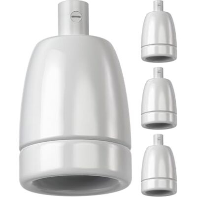 ledscom.de 4x E27 douille, porcelaine, blanc, 230V AC, max. 300W ledscom.de 4x E27 douille, porcelaine, blanc, 230V AC, max. 300W