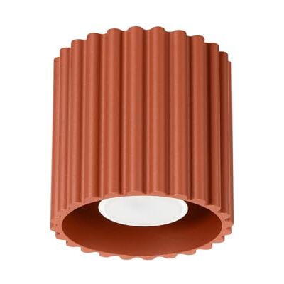 SOLLUX lighting Plafonnier Spot de plafond en aluminium 1 flamme Ampoule LED Aura Ocre Rouge SOLLUX lighting Plafonnier Spot de plafond en aluminium 1 flamme Ampoule LED Aura Ocre Rouge