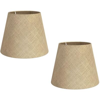 ledscom.de 2 abat-jours, lin, jute, chanvre, textile, tissu, beige naturel, 200 mm de diamètre ledscom.de 2 abat-jours, lin, jute, chanvre, textile, tissu, beige naturel, 200 mm de diamètre