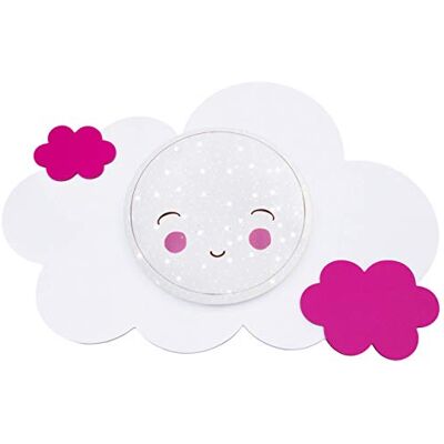 elobra Plafonnier LED pour enfant réglable, Bois, blanc/rose, 75 x 50 x 10cm elobra Plafonnier LED pour enfant réglable, Bois, blanc/rose, 75 x 50 x 10cm