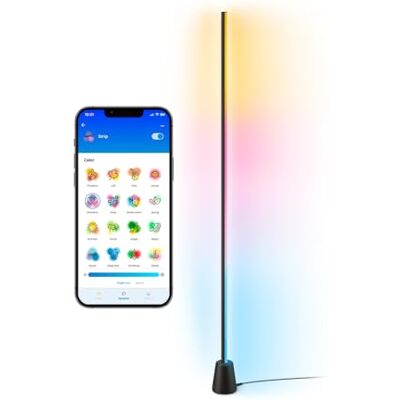WiZ Gradient Floor Light – Affichage multicolore RGBIC – Installation facile et design élégant – Connexion Wi-Fi – Contrôle vocal/via application – Compatible Google Home, Alexa et HomeKit WiZ Gradient Floor Light – Affichage multicolore RGBIC – Installation facile et design élégant – Connexion Wi-Fi – Contrôle vocal/via application – Compatible Google Home, Alexa et HomeKit