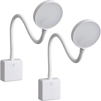 SEBSON ® 2x Lampe de Lecture Murale LED Blanc, Veilleuse Prise Dimmable, Liseuse Lampe Flexible, 4W Blanc Neutre 4000K, Applique Murale Lampe de Nuit SEBSON ® 2x Lampe de Lecture Murale LED Blanc, Veilleuse Prise Dimmable, Liseuse Lampe Flexible, 4W Blanc Neutre 4000K, Applique Murale Lampe de Nuit