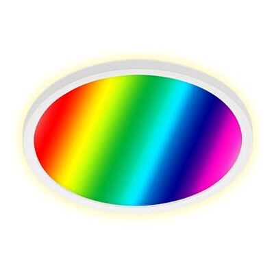 Briloner 7092-416 Panneau de LED, plafonnier réglable, Lampe de Plafond, RGB, réglage des Couleurs, rétroéclairage, inclut Une télécommande, 15 Watt, 1.850 Lumen, 4.000 Kelvin, Blanc, Ø 29,3cm Briloner 7092-416 Panneau de LED, plafonnier réglable, Lampe de Plafond, RGB, réglage des Couleurs, rétroéclairage, inclut Une télécommande, 15 Watt, 1.850 Lumen, 4.000 Kelvin, Blanc, Ø 29,3cm