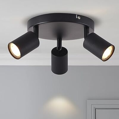 ANWIO 3 projecteurs noirs plafonniers, chambre cuisine éclairage plafond, GU10 industriel hall plafonnier raccord,spot barre lumineuse intérieure réglable lumière plafond spot lampe (EUS-EA190811 ANWIO 3 projecteurs noirs plafonniers, chambre cuisine éclairage plafond, GU10 industriel hall plafonnier raccord,spot barre lumineuse intérieure réglable lumière plafond spot lampe (EUS-EA190811