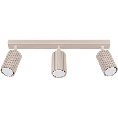 SOLLUX lighting Plafonnier LED Spot de Plafond en Aluminium 3 Abat-jours 45 x 6,5 x 16,5 cm Karbon Taupe SOLLUX lighting Plafonnier LED Spot de Plafond en Aluminium 3 Abat-jours 45 x 6,5 x 16,5 cm Karbon Taupe