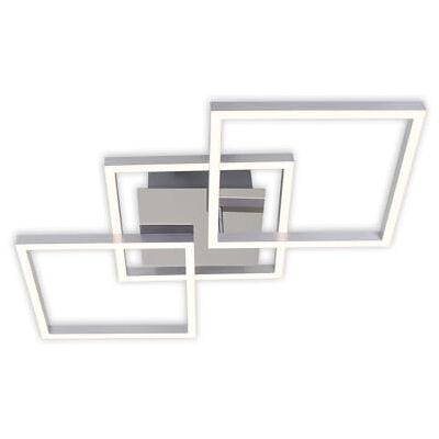 Briloner Leuchten Plafonnier LED orientable, plafonnier à intensité variable, 36 W, 2 600 lumens, 3 000 Kelvin, Argent chromé Briloner Leuchten Plafonnier LED orientable, plafonnier à intensité variable, 36 W, 2 600 lumens, 3 000 Kelvin, Argent chromé
