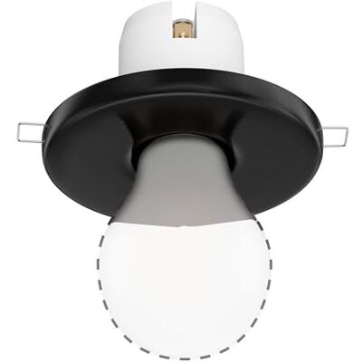 ledscom.de Plafonnier encastré TELA, porcelaine, noir brillant, rond, 99mm Ø, 1x E27 max. 60W ledscom.de Plafonnier encastré TELA, porcelaine, noir brillant, rond, 99mm Ø, 1x E27 max. 60W