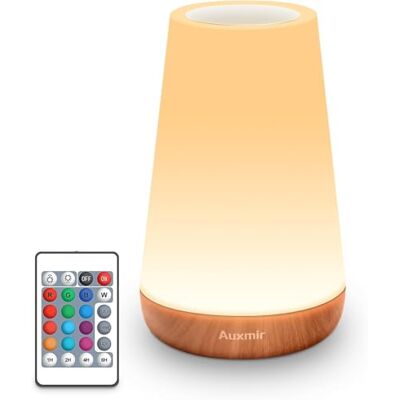 Auxmir Lampe de Chevet, Veilleuse d'allaitement Nuit, Veilleuse LED Tactile avec 13 Couleurs RGB, 2500mAh Rechargeable USB, Lampe de Chevet sans Fil Télécommande pour Chambre Eanfant Salon Camping Auxmir Lampe de Chevet, Veilleuse d'allaitement Nuit, Veilleuse LED Tactile avec 13 Couleurs RGB, 2500mAh Rechargeable USB, Lampe de Chevet sans Fil Télécommande pour Chambre Eanfant Salon Camping