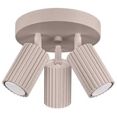 SOLLUX lighting Plafonnier LED Spot de Plafond en Aluminium 3 Abat-jours 19,5 x 19,5 x 18 cm Karbon Taupe SOLLUX lighting Plafonnier LED Spot de Plafond en Aluminium 3 Abat-jours 19,5 x 19,5 x 18 cm Karbon Taupe