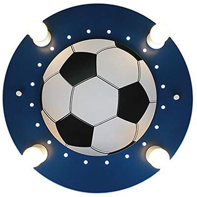 elobra 127766 Plafonnier de football pour chambre d'enfant avec culot E14 Bleu foncé elobra 127766 Plafonnier de football pour chambre d'enfant avec culot E14 Bleu foncé