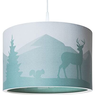 elobra Suspension animaux de la forêt de style scandinave, plafonnier pour enfants avec animaux, suspension 25-40 Basic Scandi « Forêt » elobra Suspension animaux de la forêt de style scandinave, plafonnier pour enfants avec animaux, suspension 25-40 Basic Scandi « Forêt »