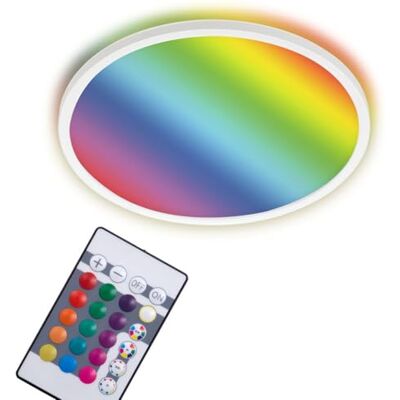 Briloner Leuchten – Panneau de LED, plafonnier réglable, lampe de plafond, RGB, réglage des couleurs, rétroéclairage, inclut une télécommande, 22 Watt, 2.700 Lumen, 4.000 Kelvin, blanc, Ø 42cm Briloner Leuchten – Panneau de LED, plafonnier réglable, lampe de plafond, RGB, réglage des couleurs, rétroéclairage, inclut une télécommande, 22 Watt, 2.700 Lumen, 4.000 Kelvin, blanc, Ø 42cm